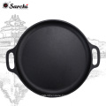 preseasoned metal type Cast iron pizza pan